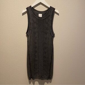 Leith‎ Sweater Dress Size Cable knit tank Lagenlook cozy minimalist size medium